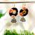 Orange fabric with jhumkas