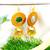 Yellow fabric with jhumkas
