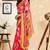 Light pink color digital printed chanderi cotton ready to wear saree with blouse