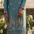 light blue embroidered silk kurta with cotton cream pajama 
