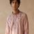 peach embroidered silk kurta with cotton cream pajama 