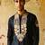 white embroidered silk kurta with cotton cream pajama 