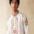 black embroidered silk kurta with cotton cream pajama 