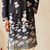 black embroidered silk kurta with cotton cream pajama 