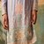 lilac embroidered silk kurta with cotton cream pajama 