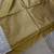 mustard gold plain anchal zari border semi silk blend banarasi saree
