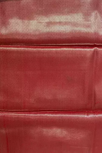 red floral zari booti semi silk blend banarasi saree