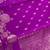 purple floral zari booti semi silk blend banarasi saree