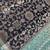 black & turquoise contrast colour floral zari jaal chiniya silk blend banarasi saree