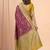 maroon & mustard contrast colour floral zari jaal chiniya silk blend banarasi saree