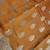 rust orange floral booti zari chiniya silk blend banarasi saree