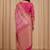 pink bandhani work bandhej banarasi saree