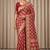 red bandhani work bandhej banarasi saree