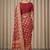 red bandhani work bandhej banarasi saree