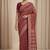 maroon bandhani work bandhej banarasi saree