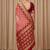 orange bandhani work bandhej banarasi saree
