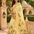 Chiku color digital printed chanderi cotton ready to wear saree with blouse