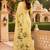 Chiku color digital printed chanderi cotton ready to wear saree with blouse