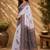 white digital printed chanderi ready to wear saree with blouse