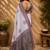 white digital printed chanderi ready to wear saree with blouse