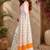 White color digital printed chanderi cotton ready to wear saree with blouse