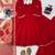 red color mirror fancy lace silk blend gown palazzo set