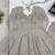 grey color foli work silk blend top bottom set