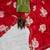 Red durga pooja silk blend saree with khatli work