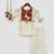 White solid cotton salwar suit & kurta jacket brother sister matching combo