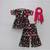 Black printed cotton silk sharara set & kurta pyjama brother sister matching combo
