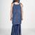 Blue embroidered cotton kurta set & kurta jacket brother sister matching combo