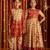 Red printed rayon lehenga choli & dhoti kurta brother sister matching combo