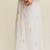 White solid & embroidered cotton dress & kurta pant brother sister matching combo