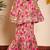 Pink handwoven cotton sharara set & kurta jacket brother sister matching combo