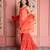 Orange embroidered chanderi silk sharara set & dhoti kurta brother sister matching combo