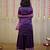 Purple bandhani & block printed cotton silk sharara set & kurta pyjama brother sister matching combo