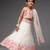 White embroidered organza & raw silk lehenga choli & kurta pant brother sister matching combo
