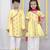Yellow embroidered chanderi kurta set & kurta pant brother sister matching combo