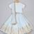 Blue embroidered organza & tissue lehenga choli & kurta jacket brother sister matching combo