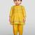 Yellow & red bandhani cotton kurta patiala set & kurta pyjama brother sister matching combo