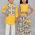 Multicolor & yellow printed cotton lehenga choli & kurta pyjama brother sister matching combo