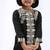 Black embroidered satin kurta set & kurta pant brother sister matching combo