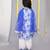 Blue & rose printed cotton kurta set & kurta pant brother sister matching combo