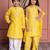 Yellow embroidered chanderi dhoti kurta brother sister matching combo