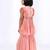 Pink & peach solid & embroidered cotton gharara set & kurta jacket brother sister matching combo