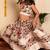 White & rose handwoven cotton lehenga choli & dhoti kurta brother sister matching combo