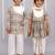 Grey printed cotton silk kurta set & kurta pant brother sister matching combo