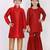 Maroon woven & printed jacquard & silk sharara set & kurta pyjama brother sister matching combo