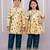 Gold & yellow printed cotton silk kurta set & kurta pant brother sister matching combo