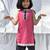 Pink & blue embroidered & bandhani cotton kurta set & kurta jacket brother sister matching combo